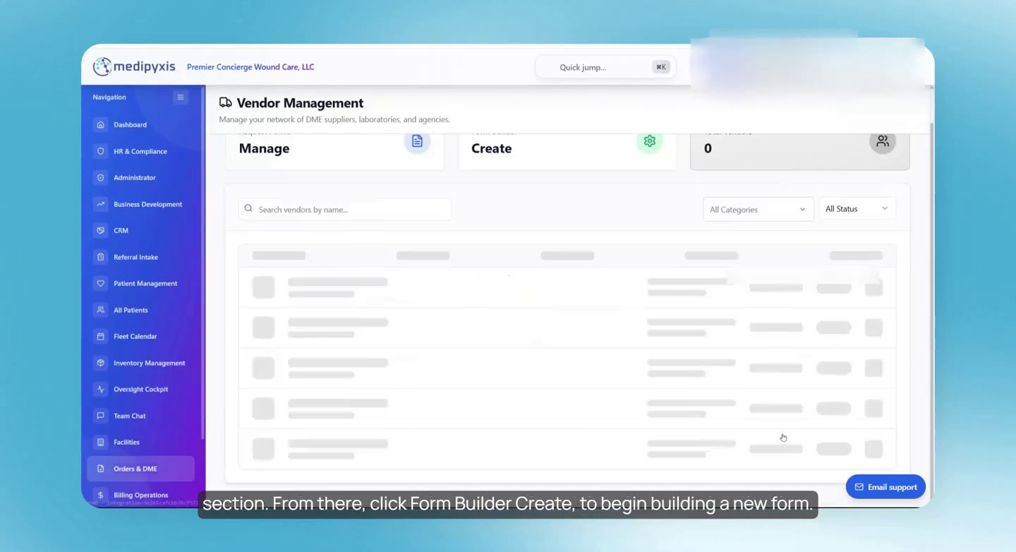 Form Builder in Orders and DME.